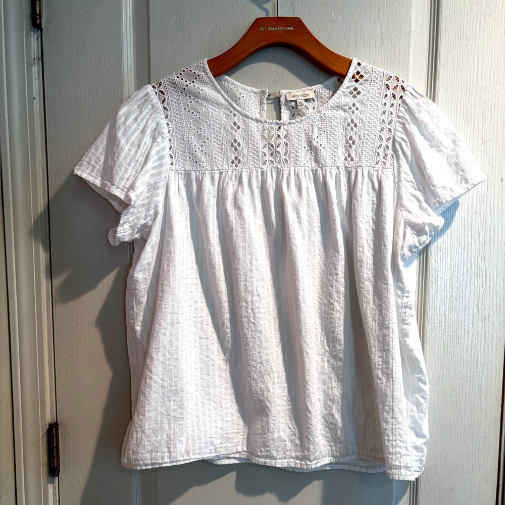 Ella Moss Eyelet Lace Women's Top